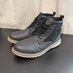 Reserved Footwear Boots Mens US 10.5 Black Suede Leather Lace-Up RF1005 Workwear